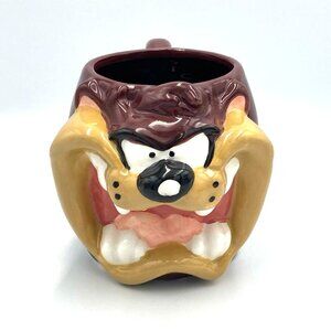 Looney Tunes Taz 3D Mug Tasmanian Devil Sculpted Ceramic 24 oz Hot or Cold